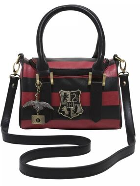 NWOT Harry Potter Maroon & Black Stripe Barrel Bag
